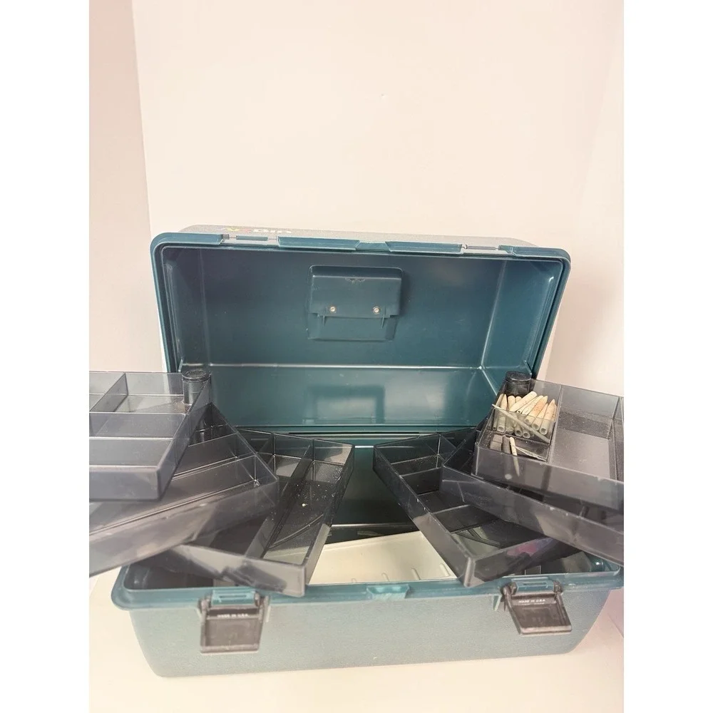 Vintage Artbin Model 9066 Green Large Sturdy Art Supply‎ Organizer